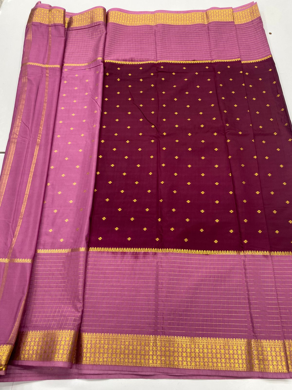 Mysore Crepe Butta Saree(3240)