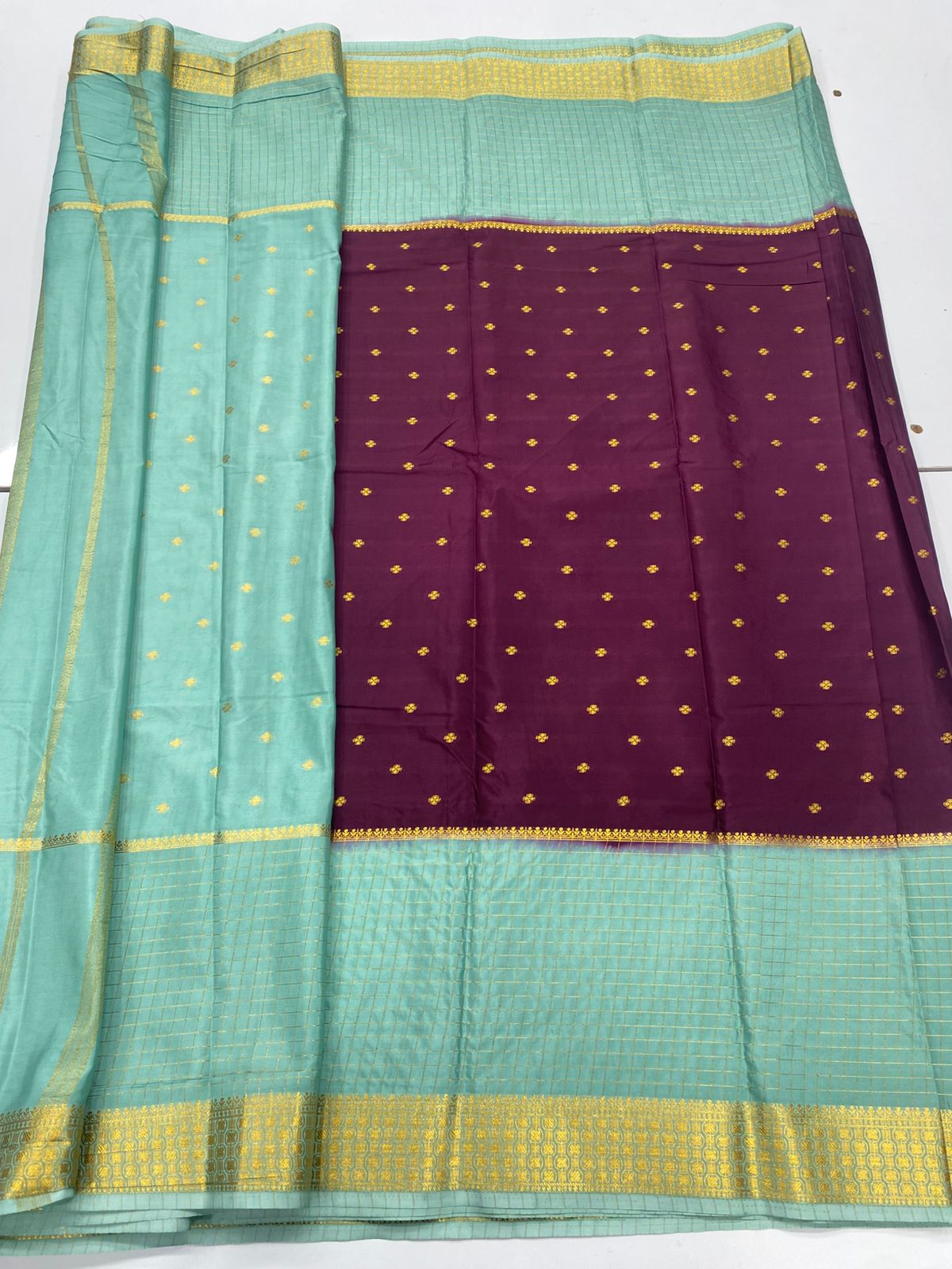 Mysore Crepe Butta Saree(3240)