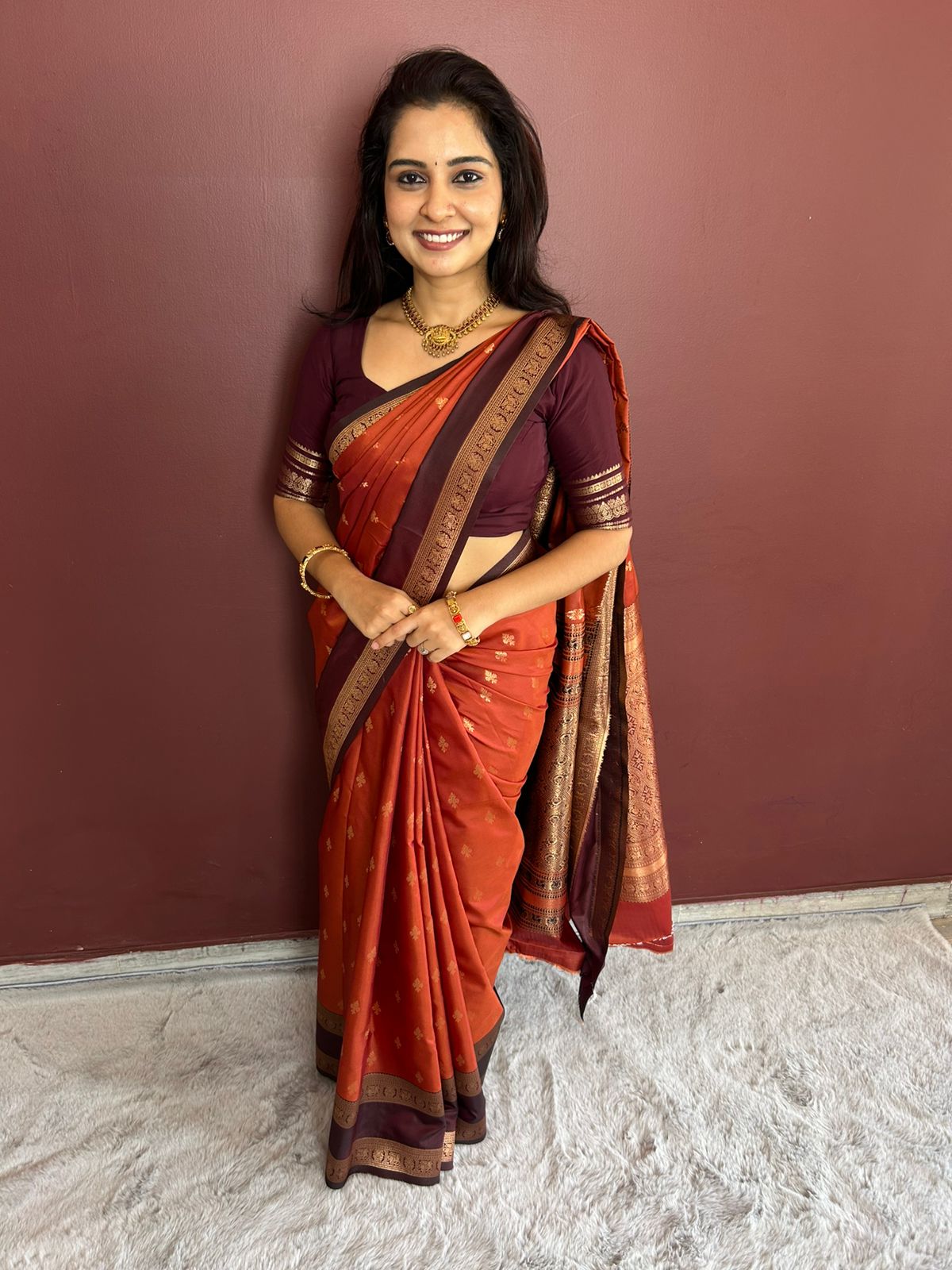 Semi Silk Butta Saree (3248A)