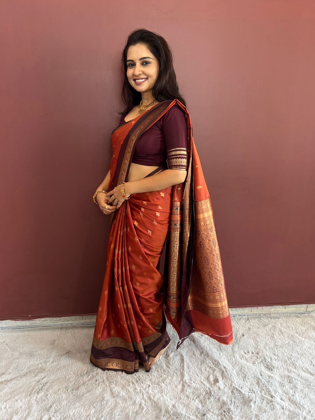 Semi Silk Butta Saree (3248A)