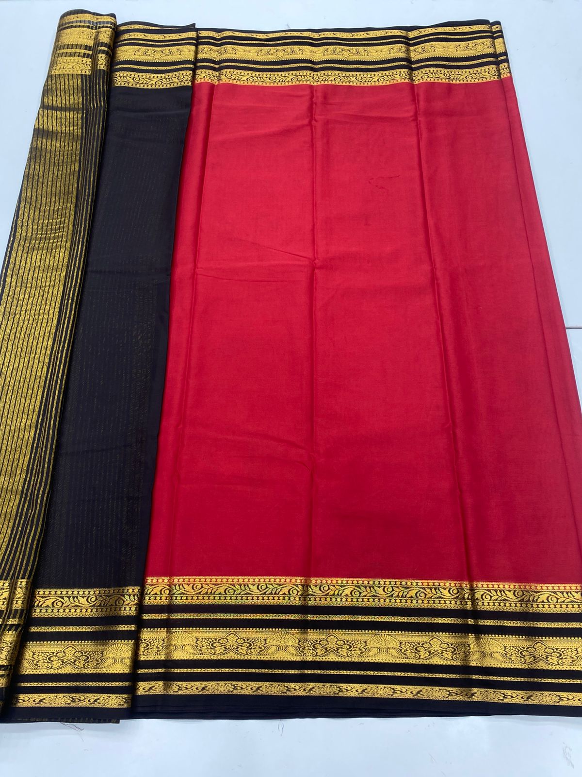 Mysore Crepe Zari Border Saree(3247)