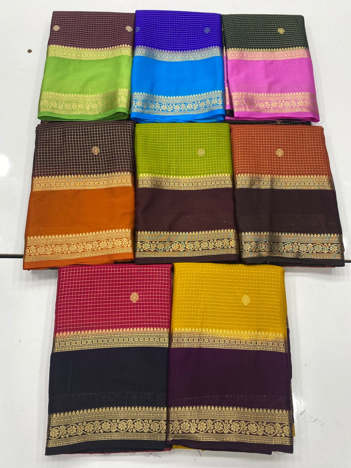 Mysore Crepe Butta Saree(3263)
