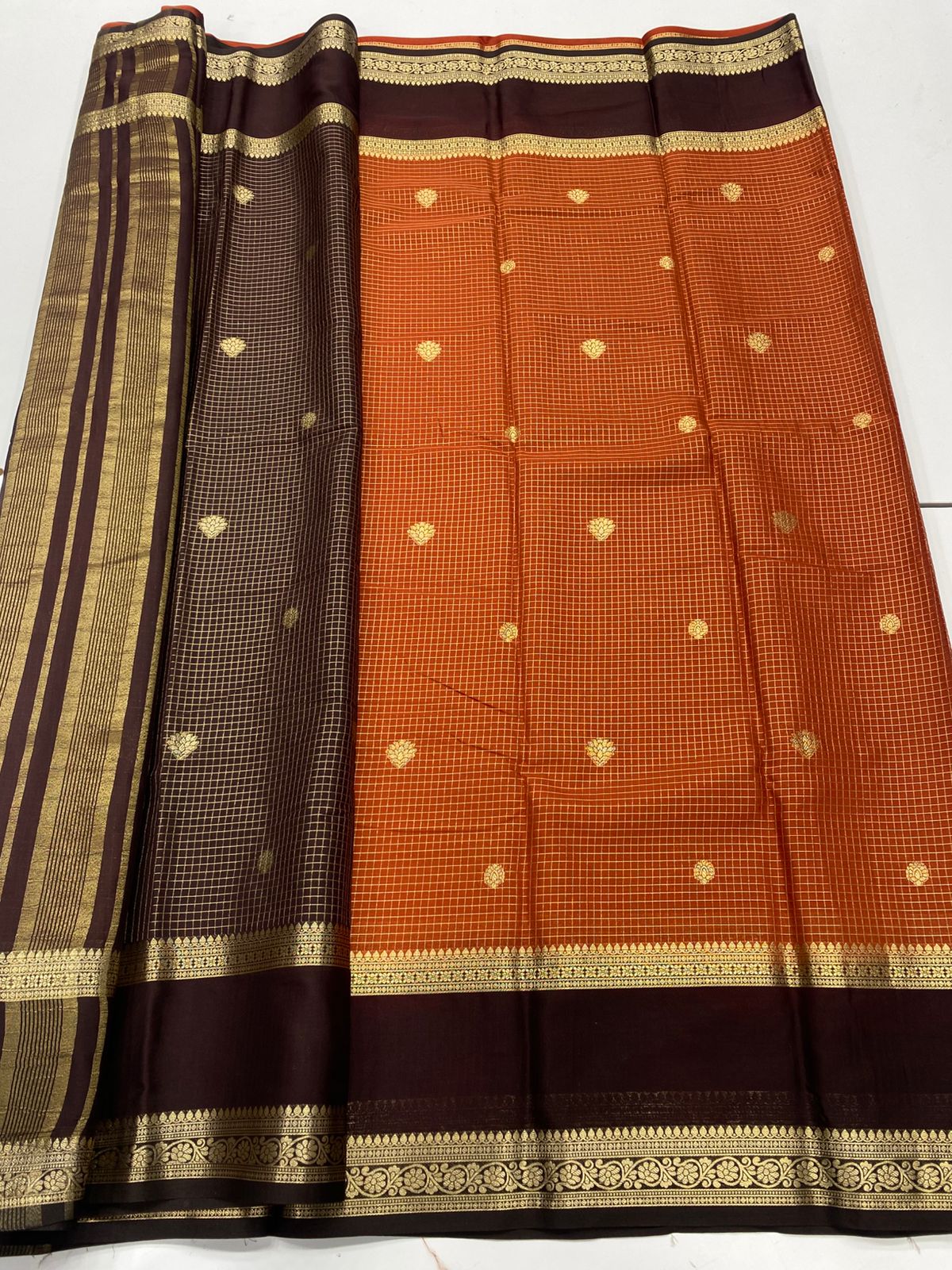 Mysore Crepe Butta Saree(3263)