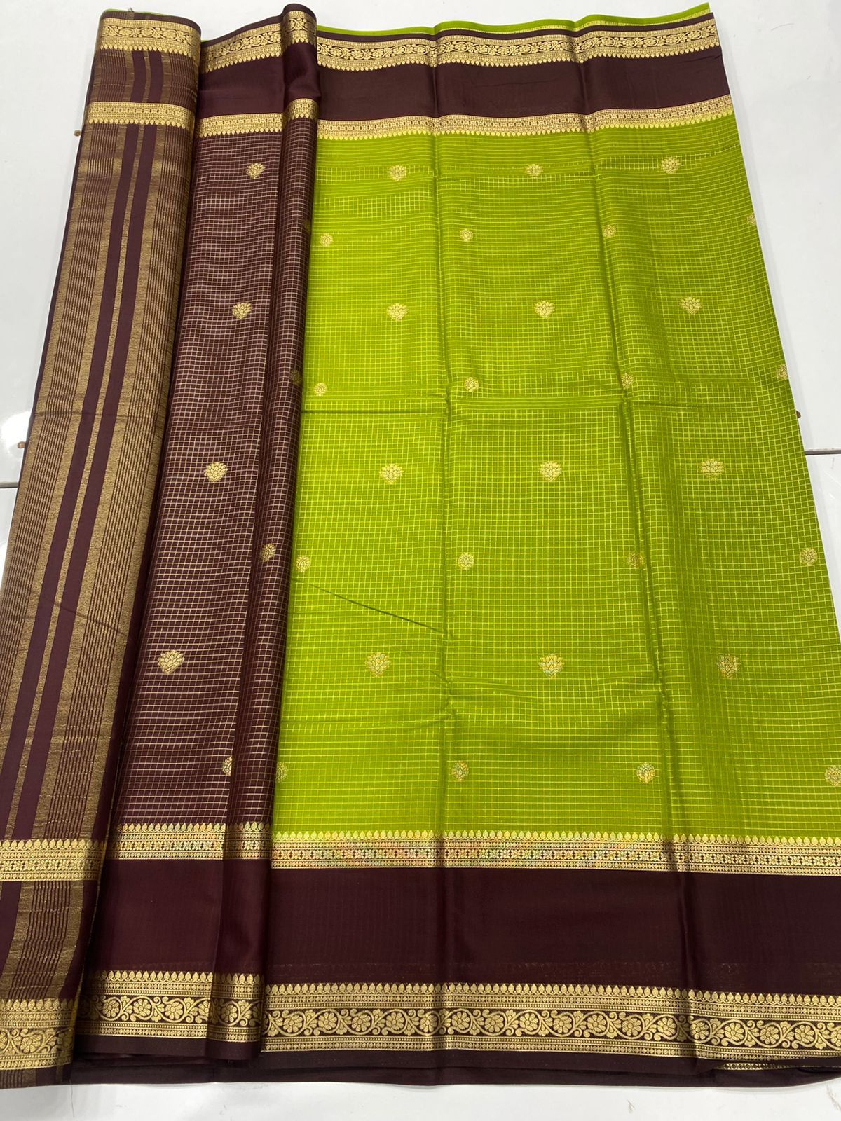 Mysore Crepe Butta Saree(3263)