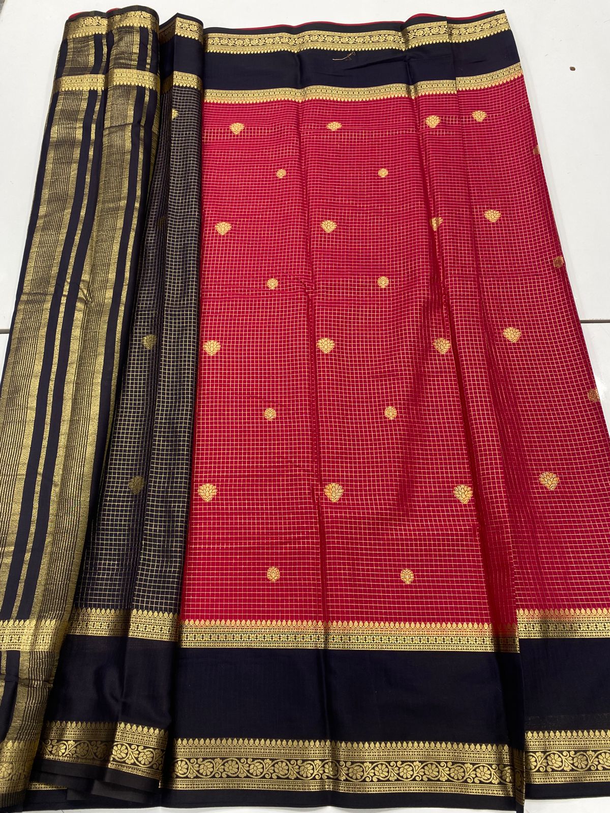 Mysore Crepe Butta Saree(3263)