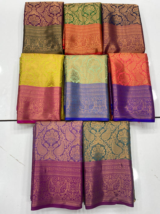 Semi Silk Broket Saree ( 3252A-R33 )