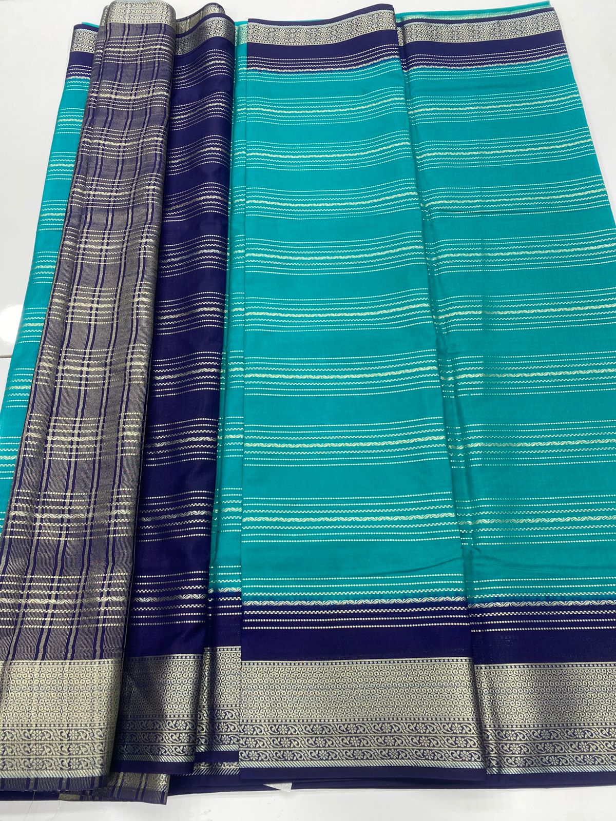 Mysore Crepe Mysore Lines Saree(3260)