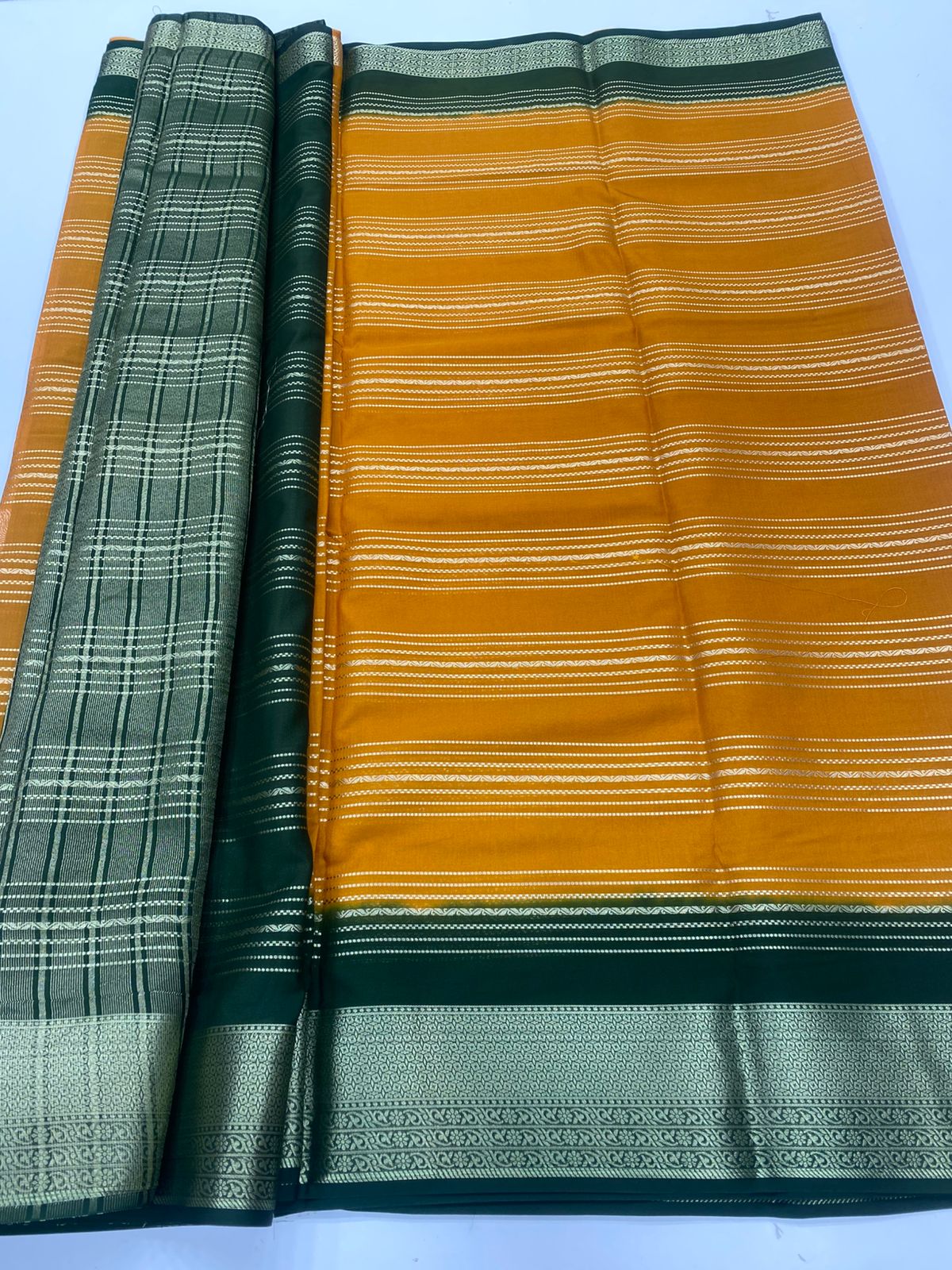 Mysore Crepe Mysore Lines Saree(3260)