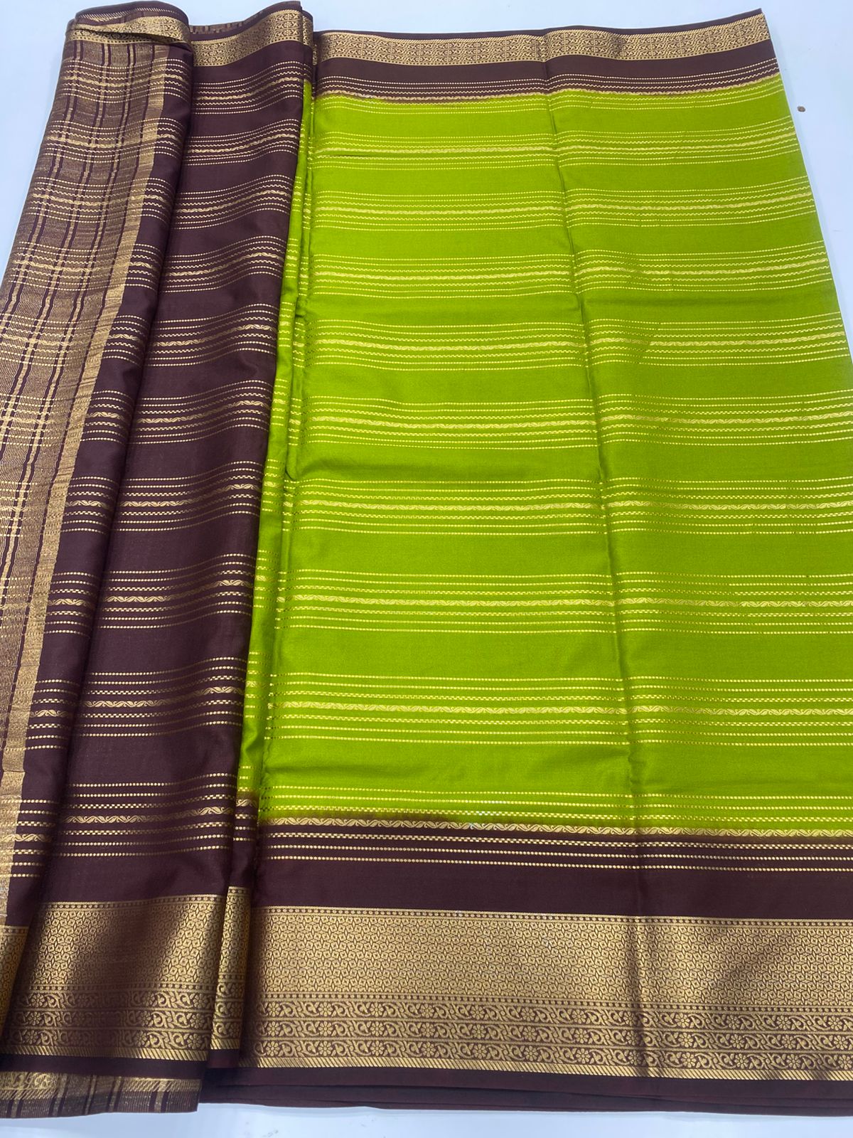 Mysore Crepe Mysore Lines Saree(3260)
