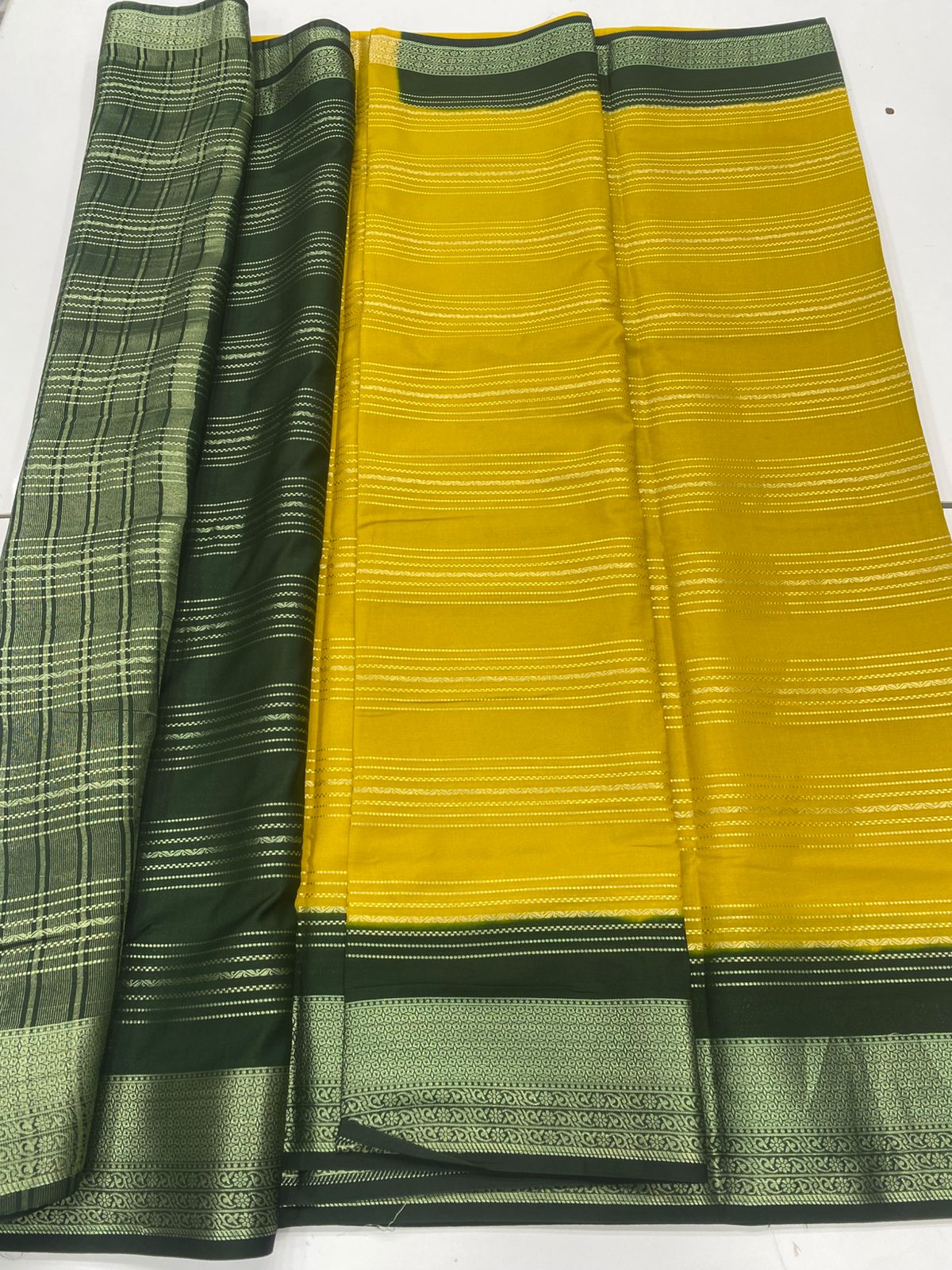 Mysore Crepe Mysore Lines Saree(3260)