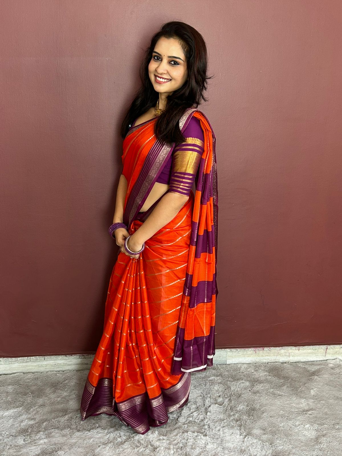 Fancy Georgette Jari Lines Saree(3301)
