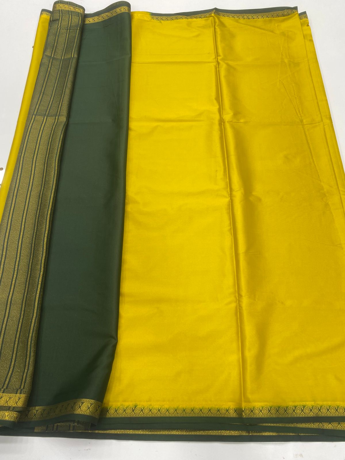 Mysore Crepe Zari Border Saree(3379)