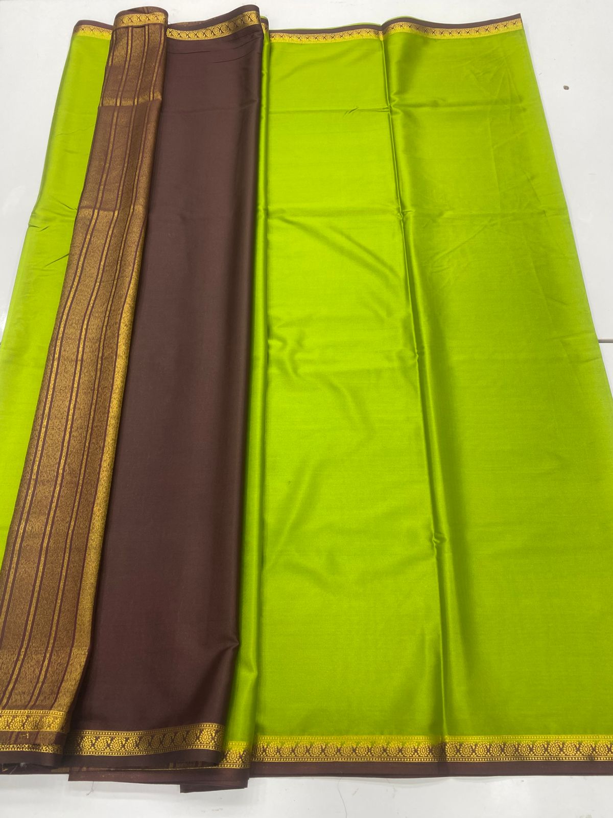 Mysore Crepe Zari Border Saree(3379)