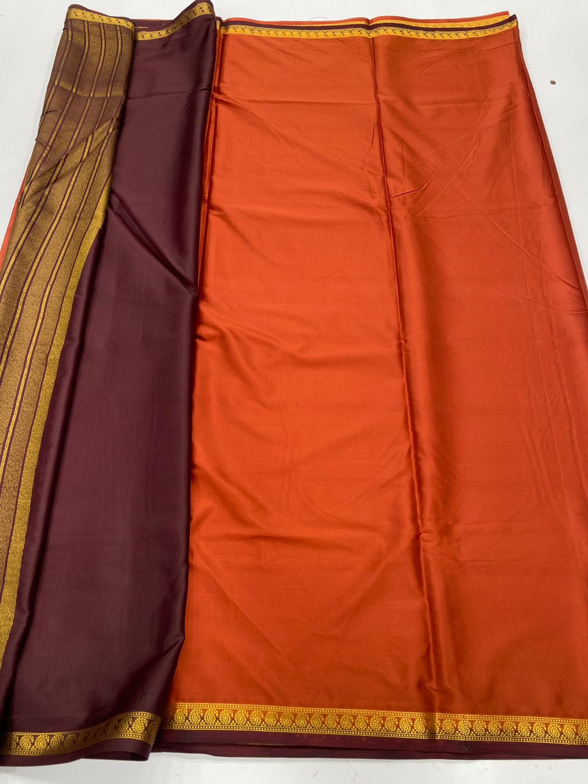 Mysore Crepe Zari Border Saree(3379)