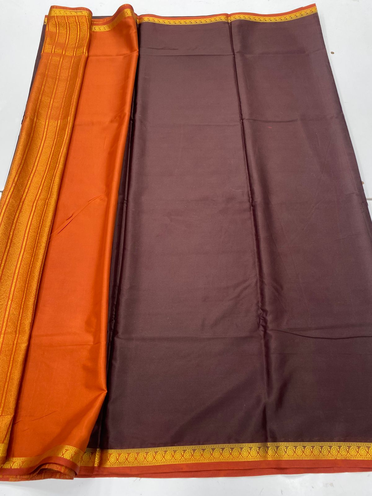 Mysore Crepe Zari Border Saree(3379)