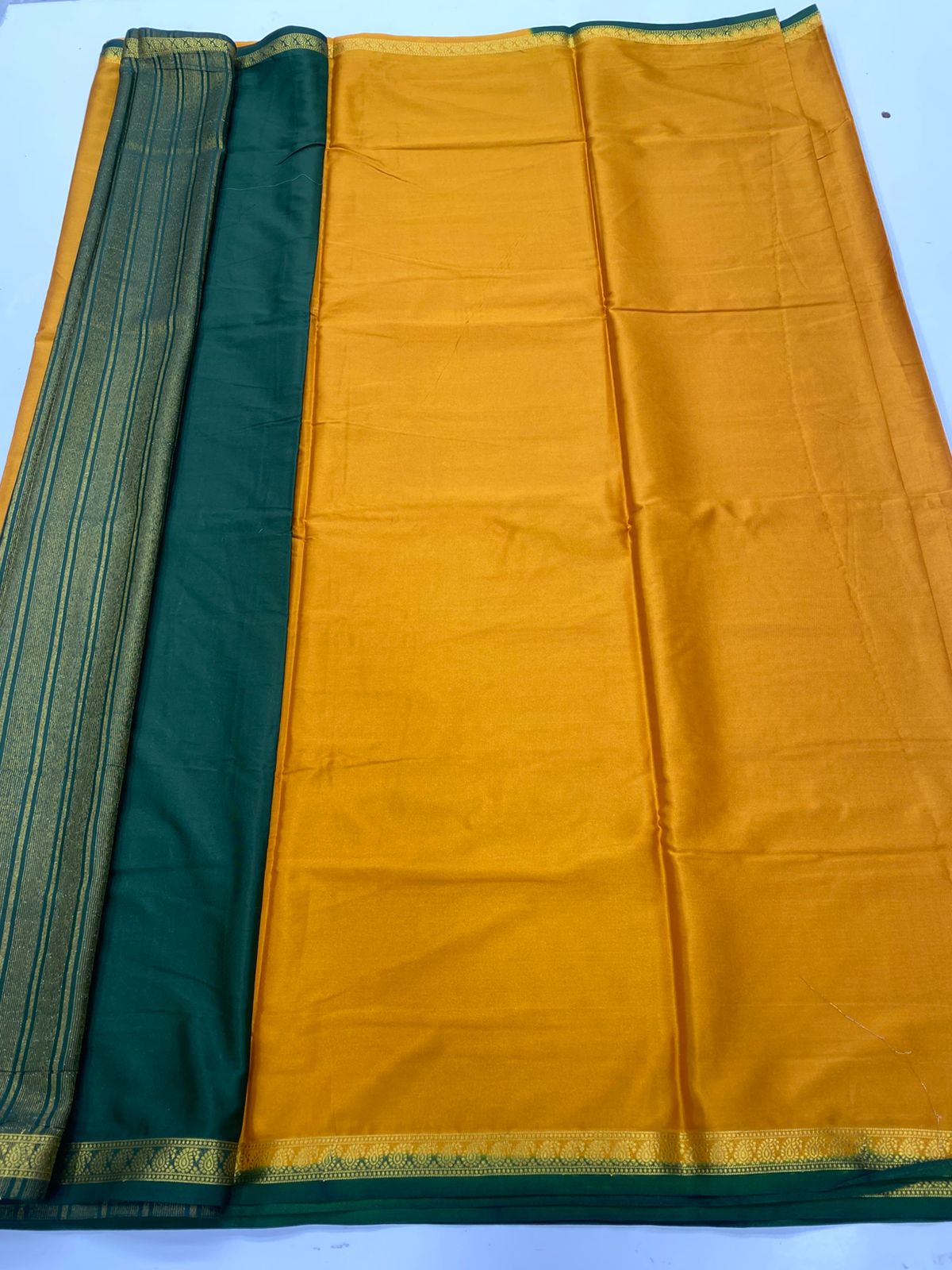 Mysore Crepe Zari Border Saree(3379)