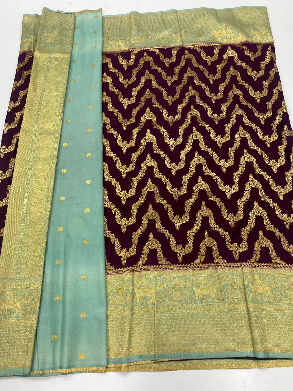 Georgette fancy Waves Saree(3253A)