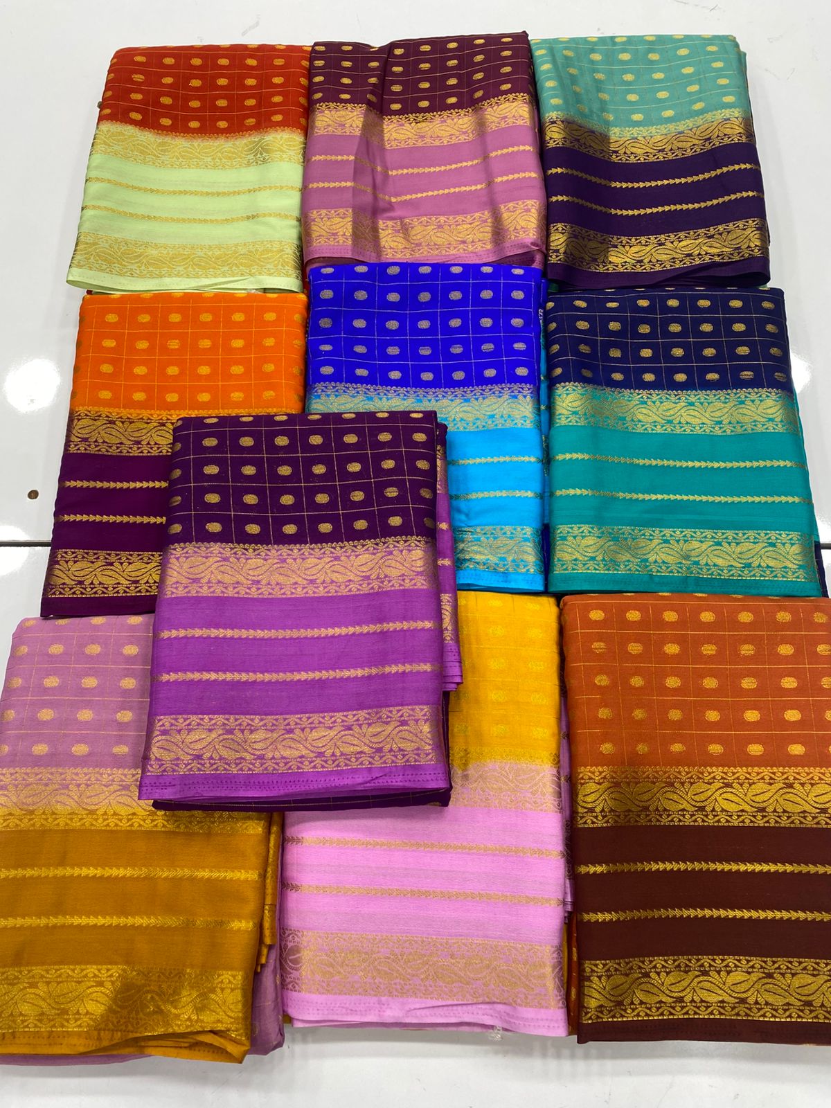 Mysore Crepe Butta Saree(3269)