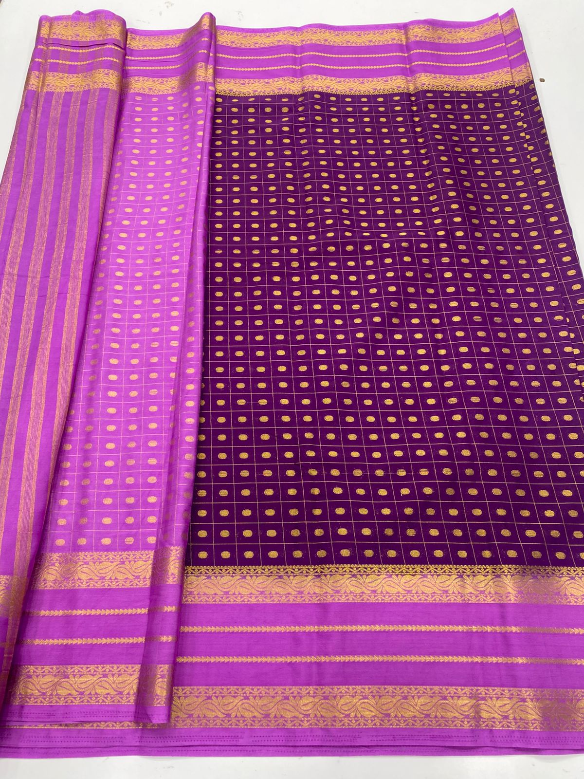 Mysore Crepe Butta Saree(3269)