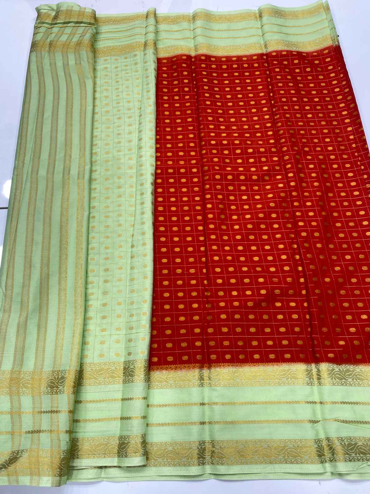 Mysore Crepe Butta Saree(3269)