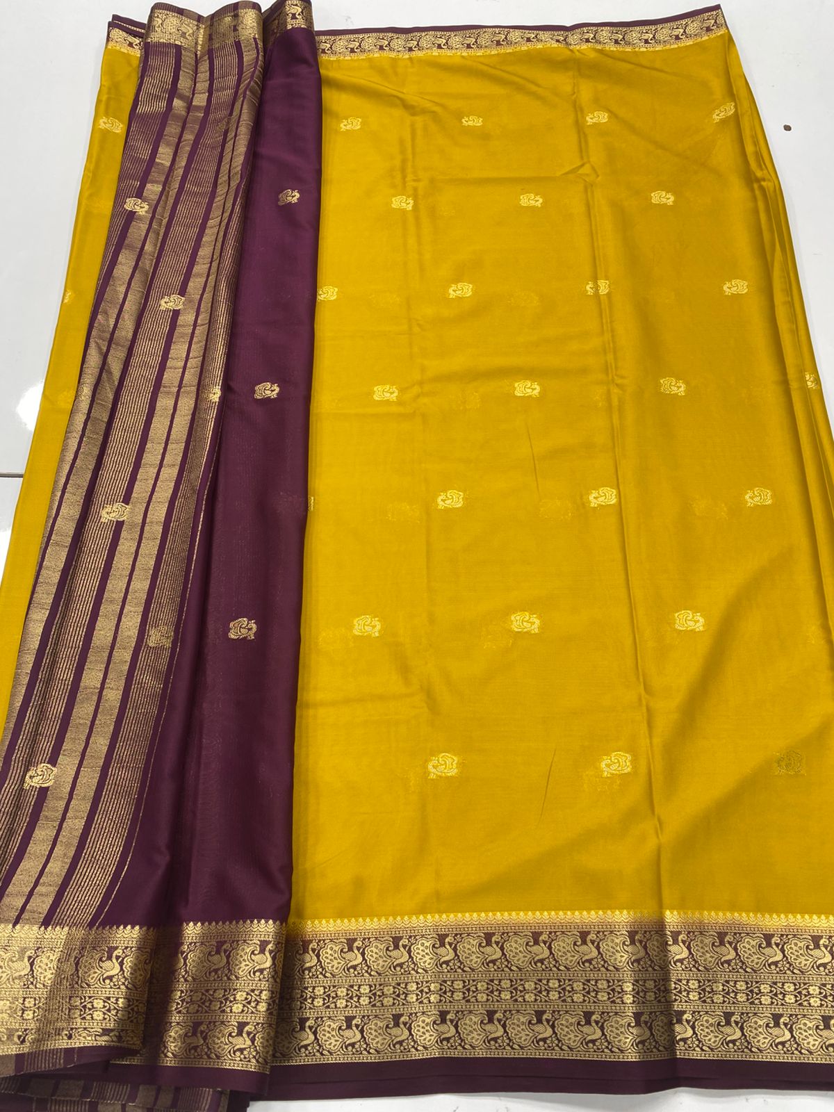 Mysore Crepe Butta Saree(3265)