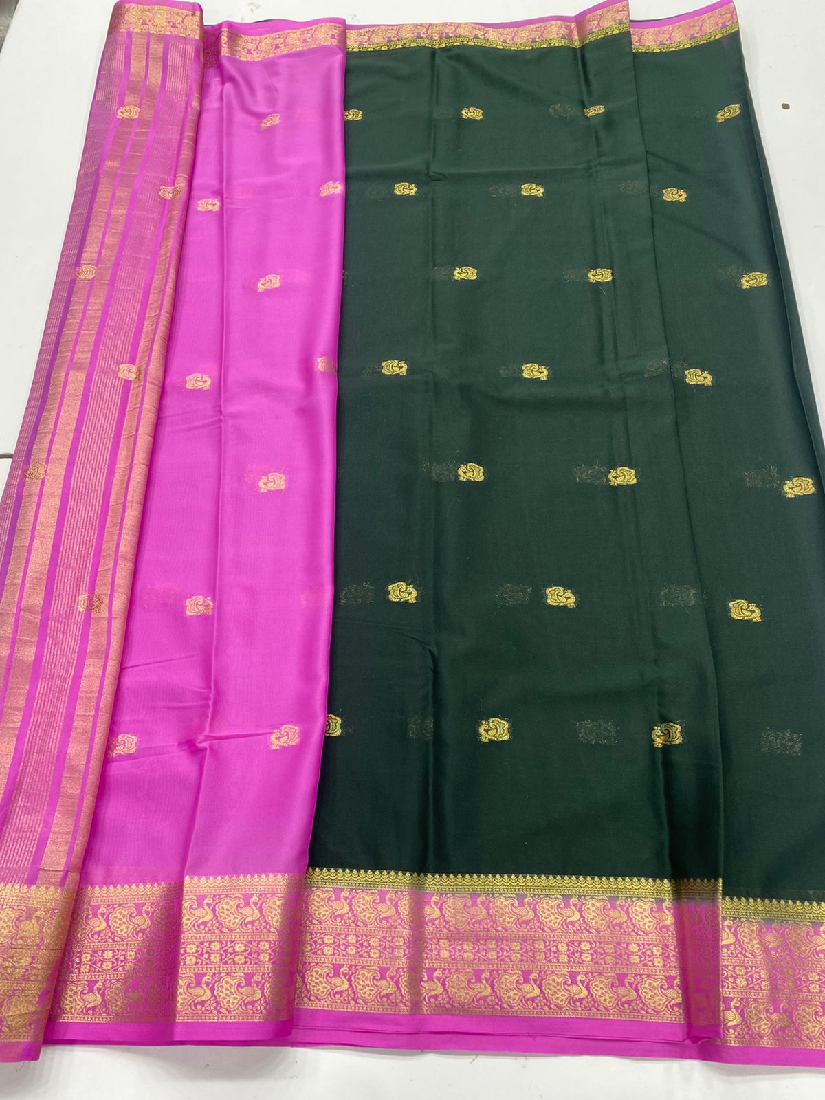 Mysore Crepe Butta Saree(3265)