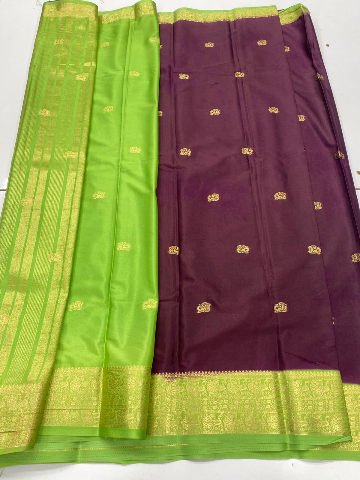 Mysore Crepe Butta Saree(3265)