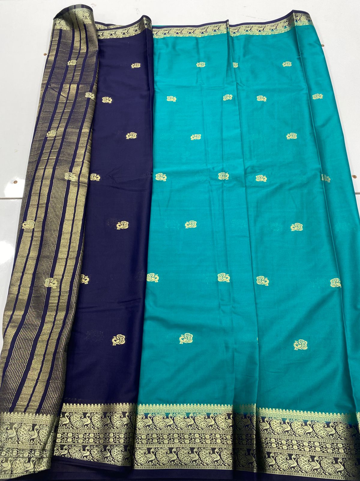 Mysore Crepe Butta Saree(3265)