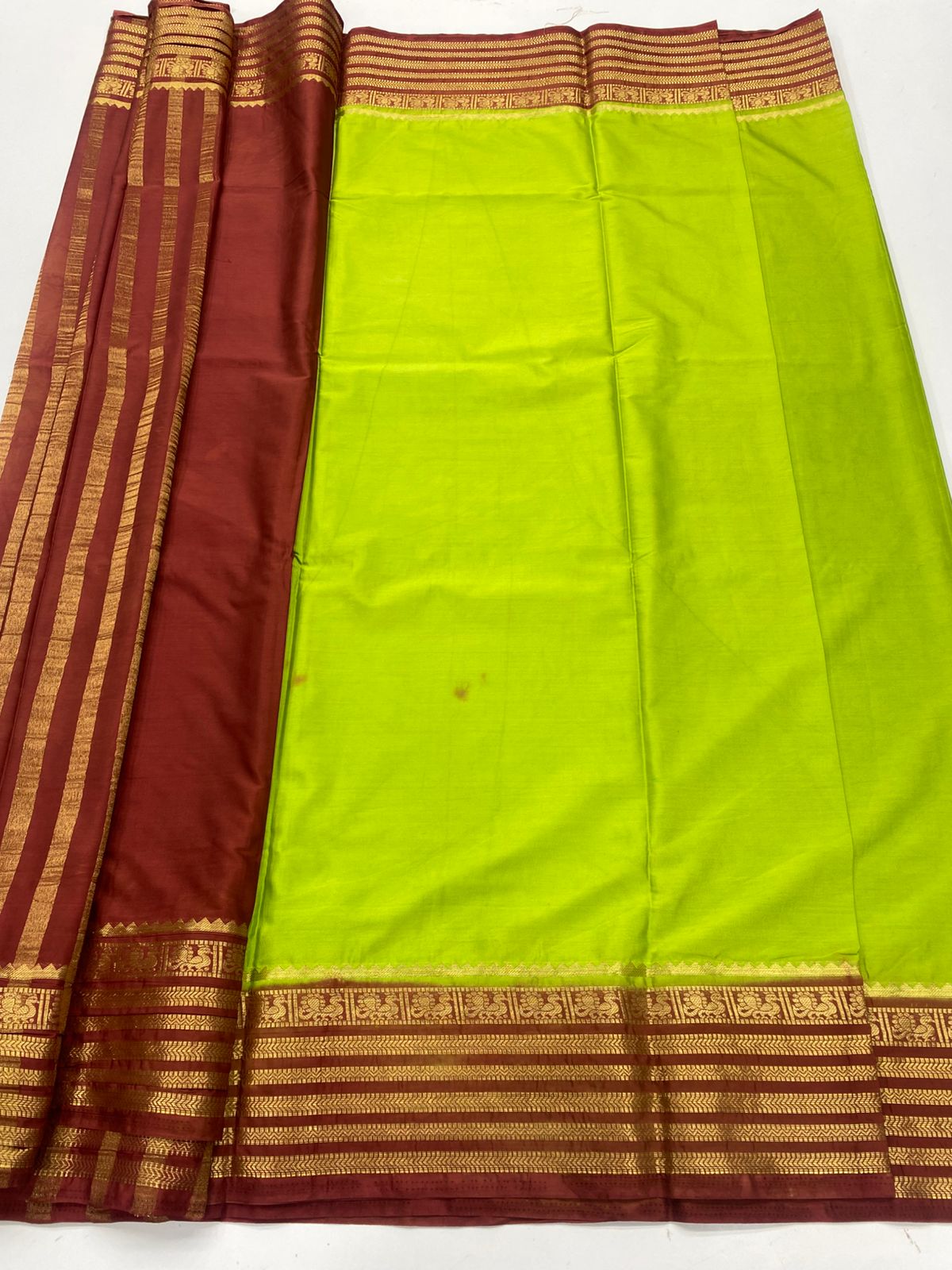 Mysore Crepe Zari Border Saree(3280)