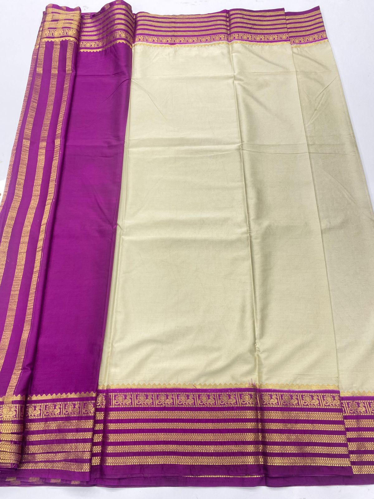 Mysore Crepe Zari Border Saree(3280)