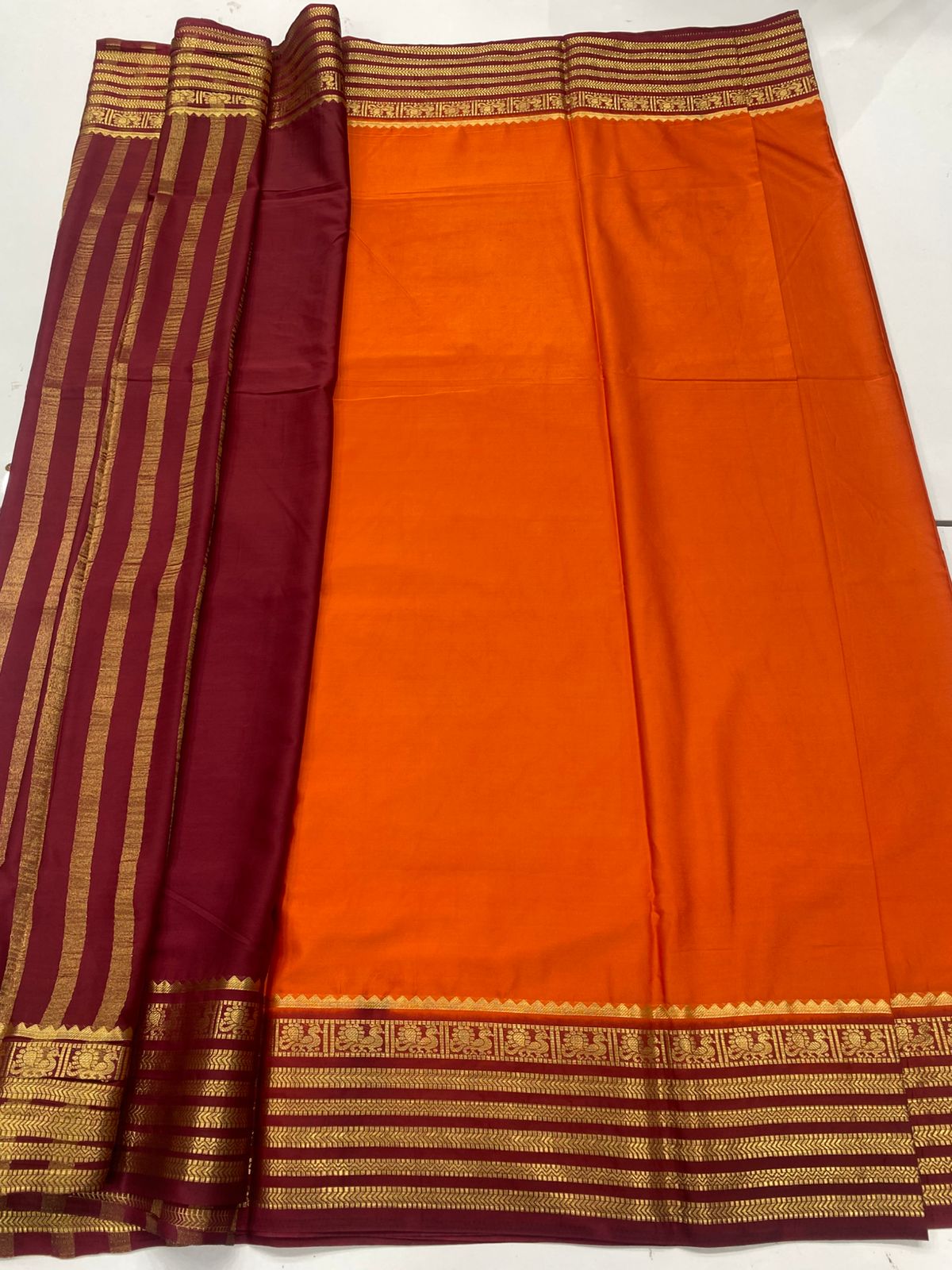 Mysore Crepe Zari Border Saree(3280)