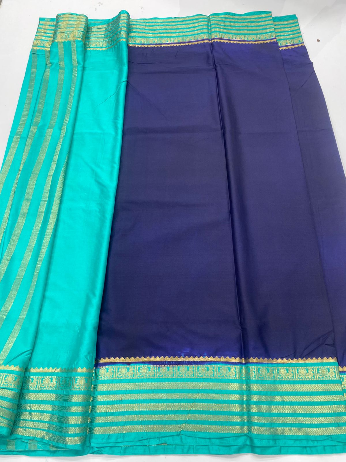 Mysore Crepe Zari Border Saree(3280)