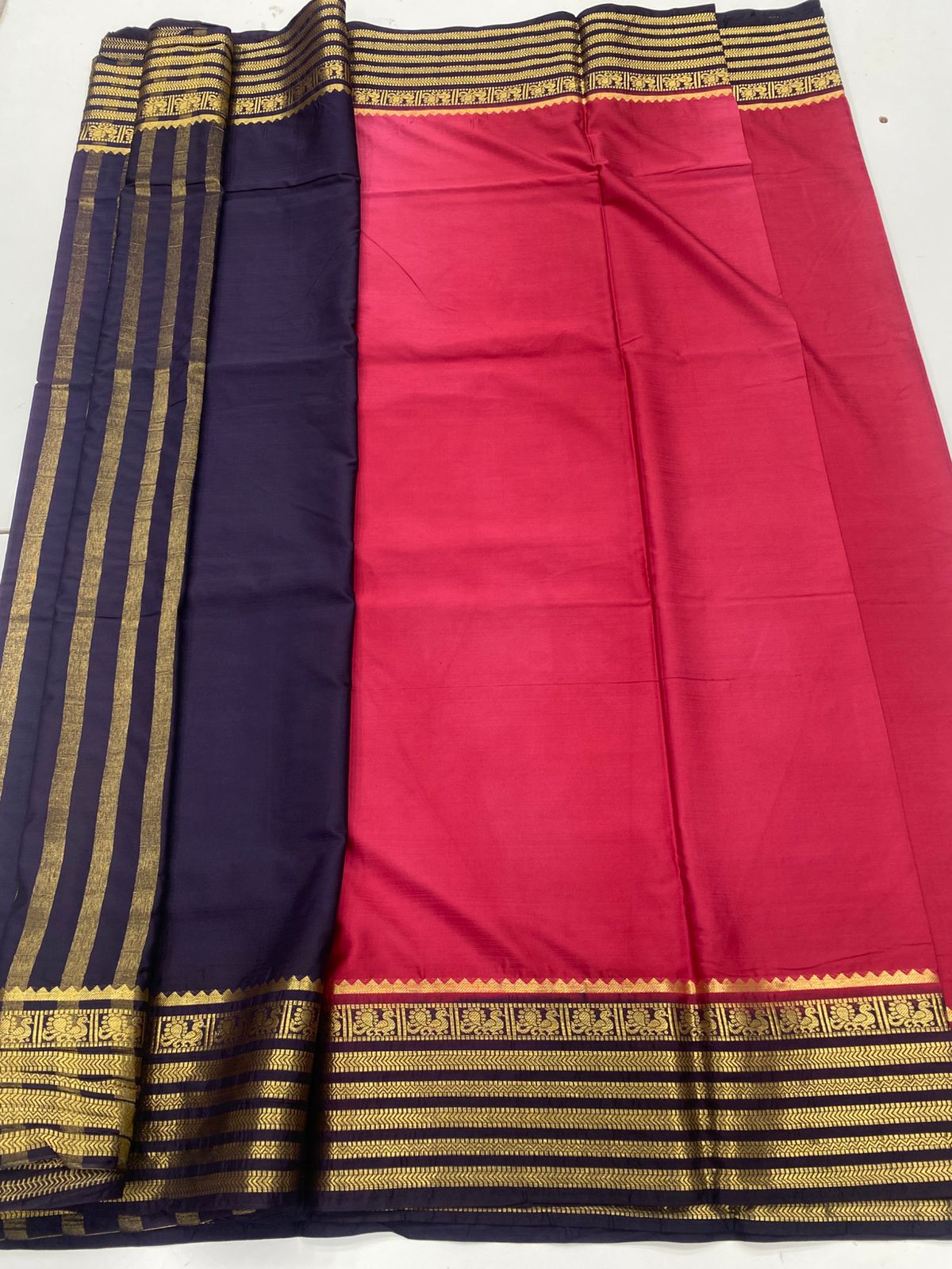 Mysore Crepe Zari Border Saree(3280)