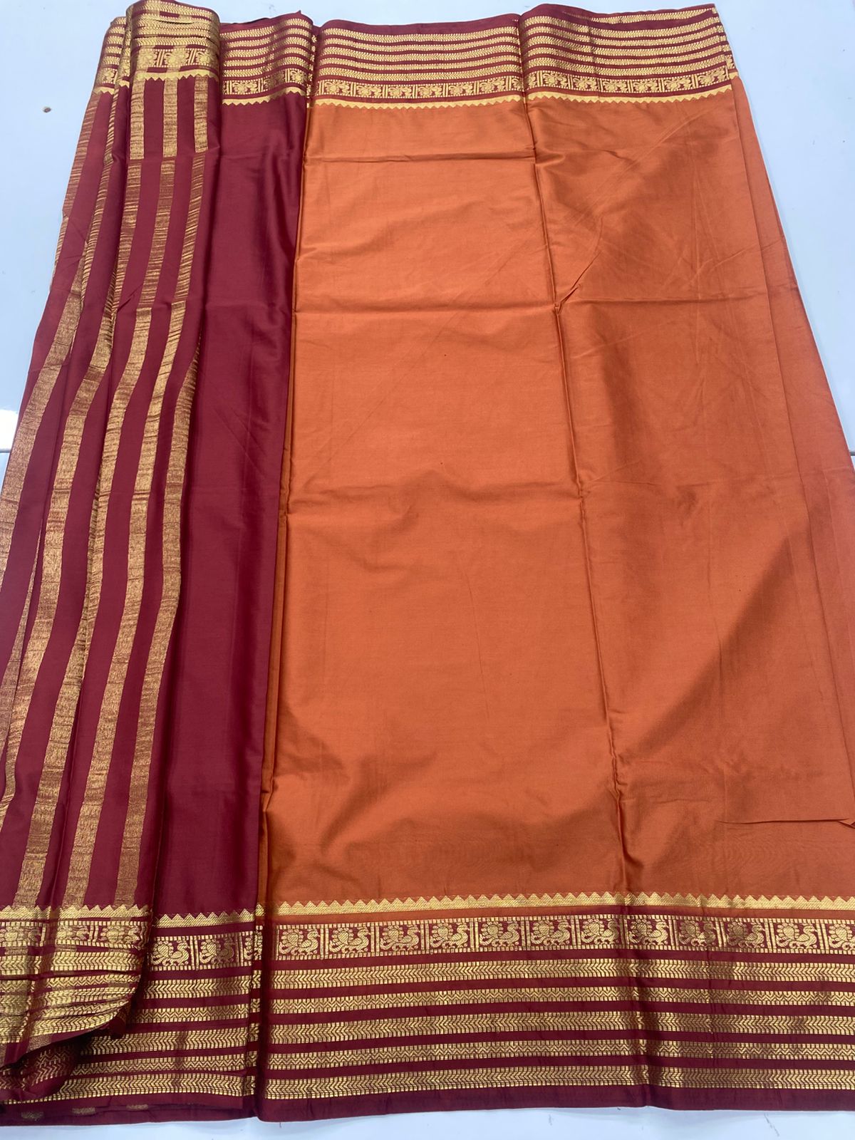 Mysore Crepe Zari Border Saree(3280)