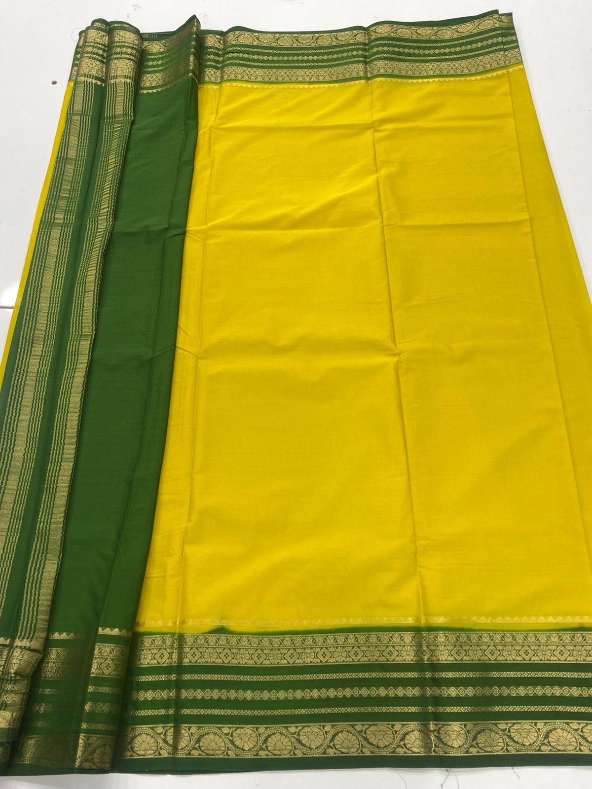 Mysore Crepe Zari Border Saree(3262B)