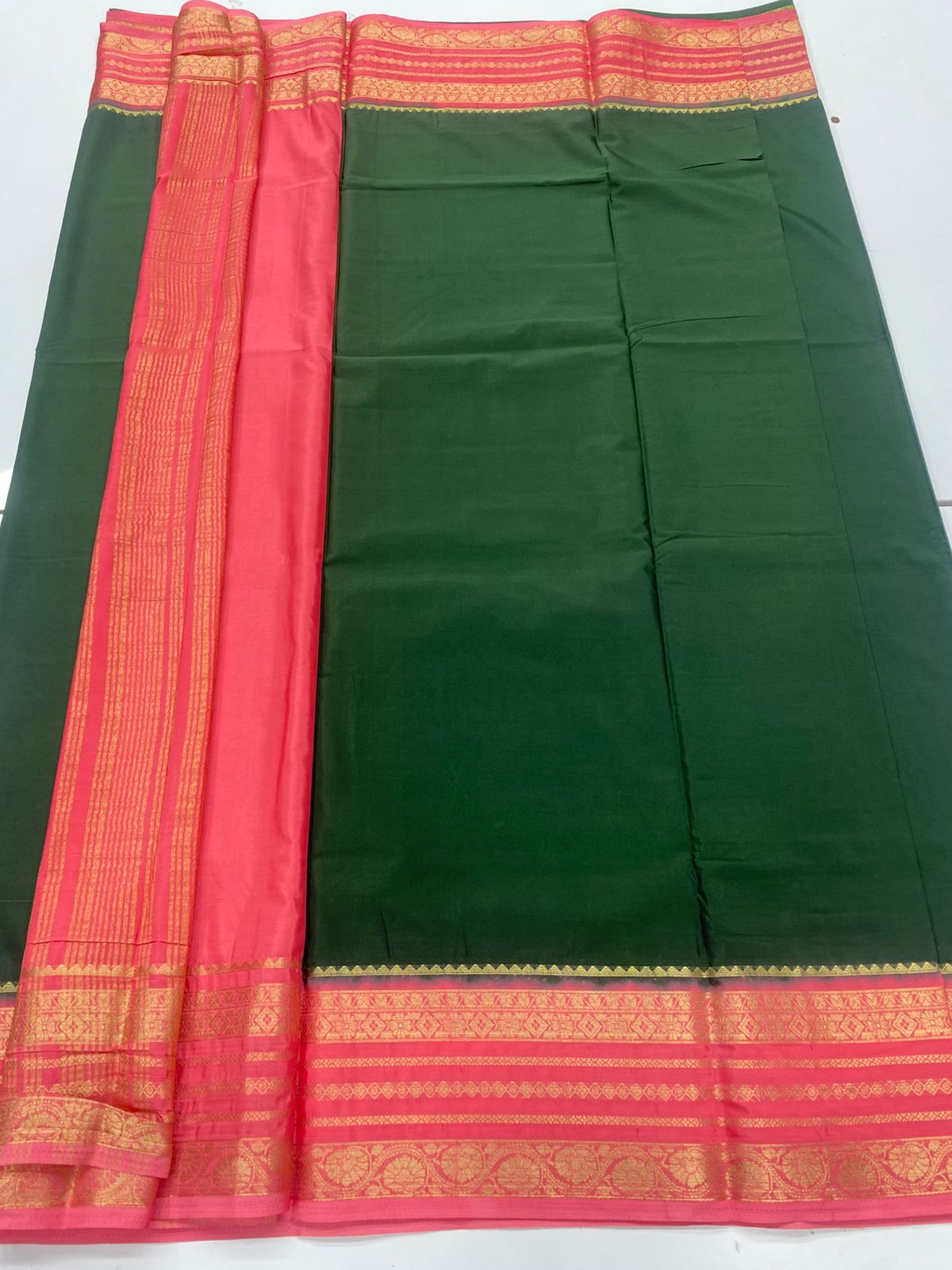 Mysore Crepe Zari Border Saree(3262B)