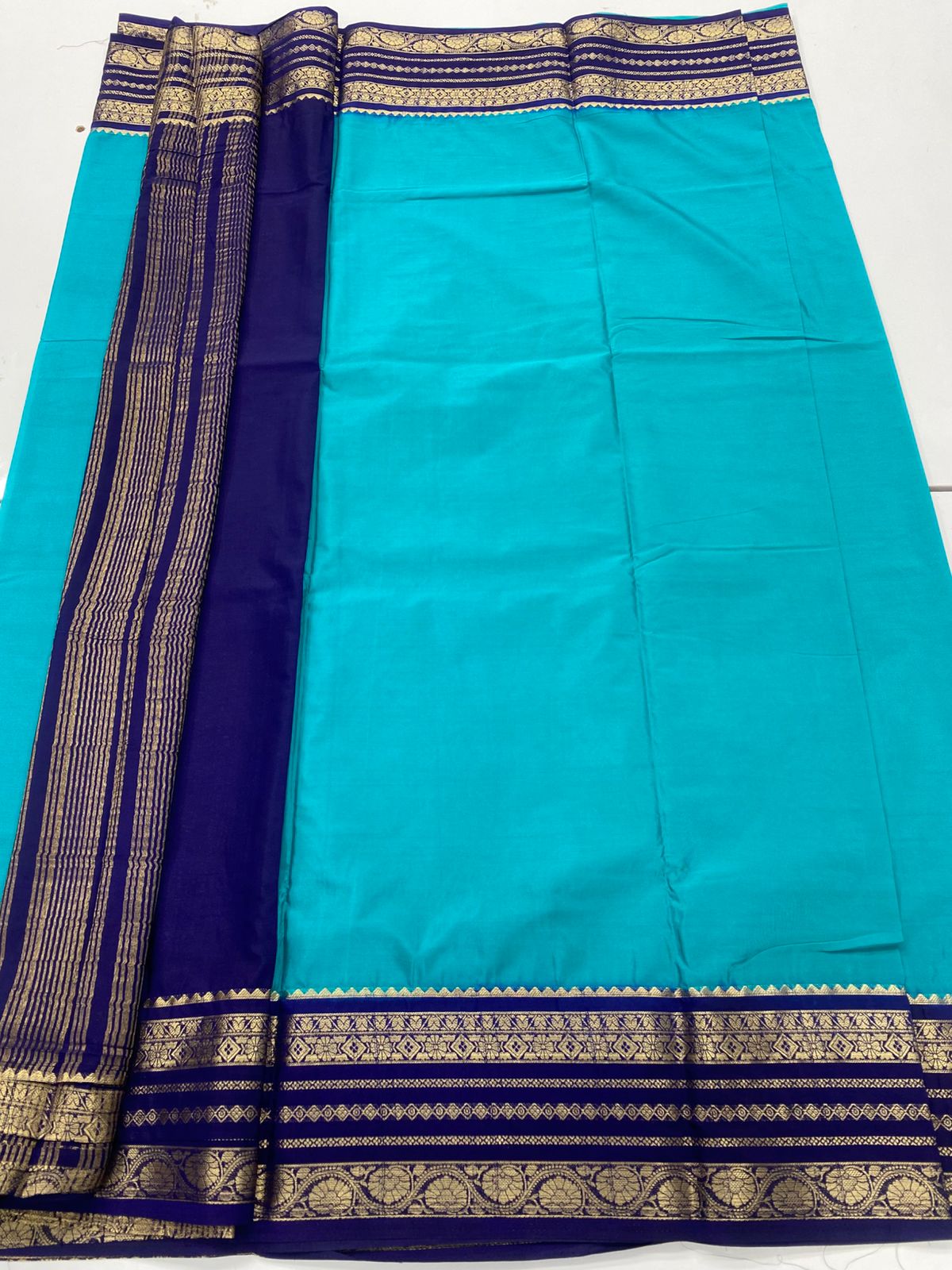 Mysore Crepe Zari Border Saree(3262B)