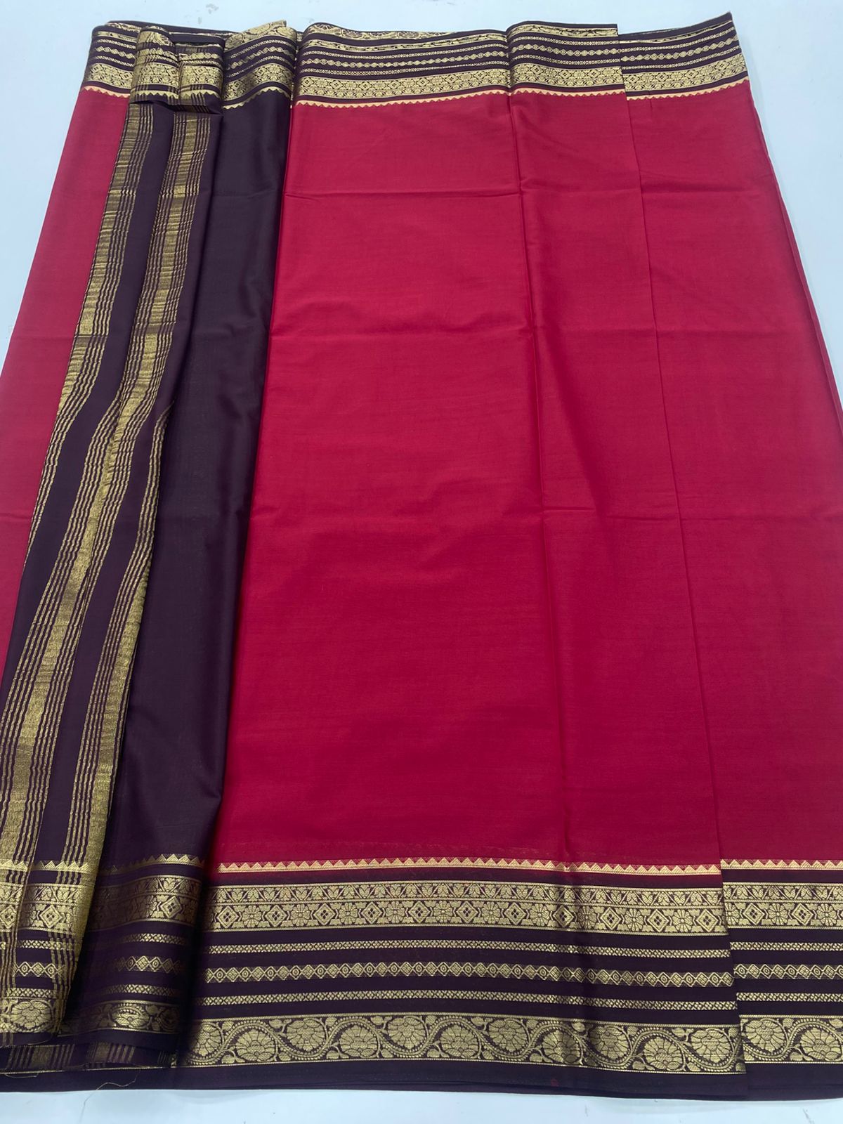 Mysore Crepe Zari Border Saree(3262B)
