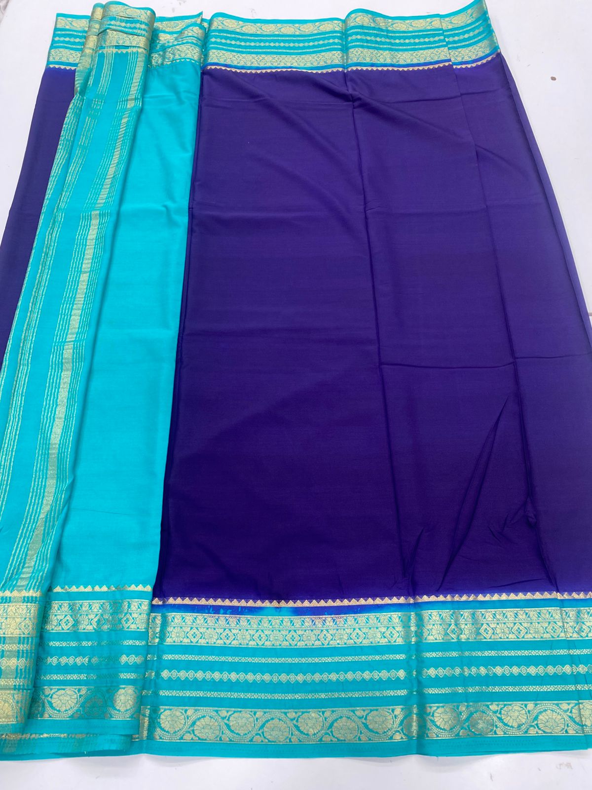 Mysore Crepe Zari Border Saree(3262B)