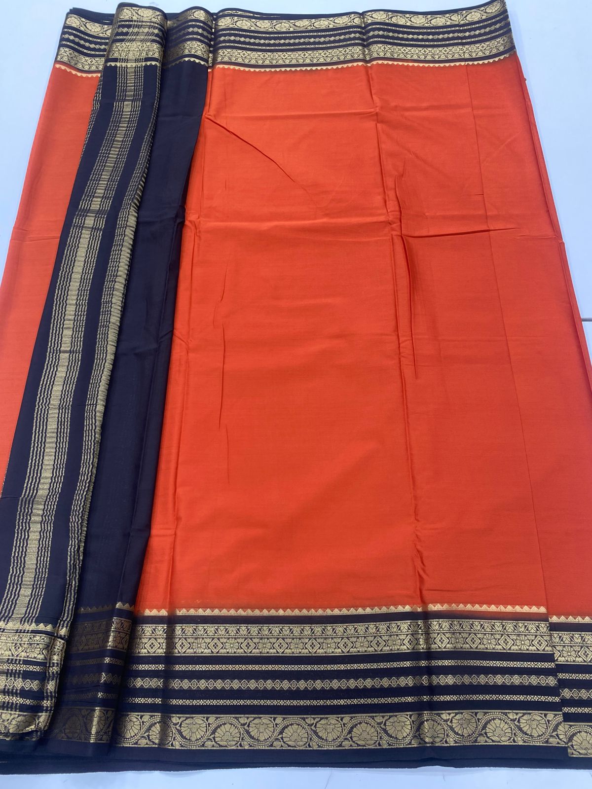 Mysore Crepe Zari Border Saree(3262B)