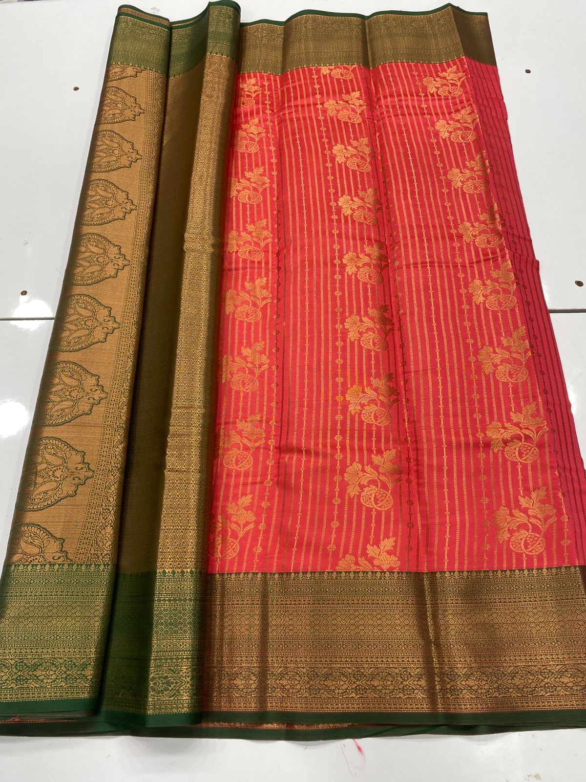 Semi Silk Broket Saree(3252F)