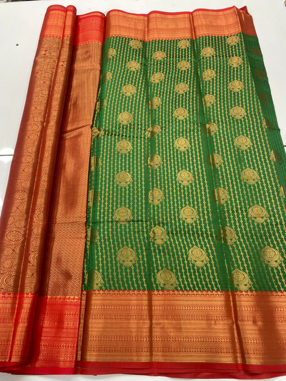 Semi Silk Broket Saree(3252G)