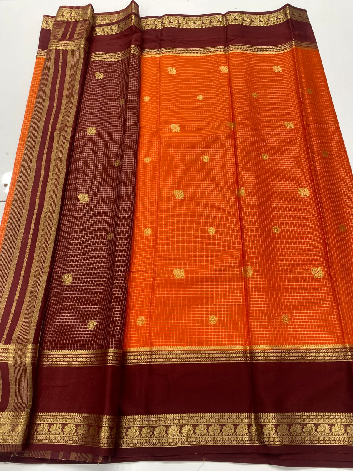 Mysore Crepe Butta Saree(3269B)