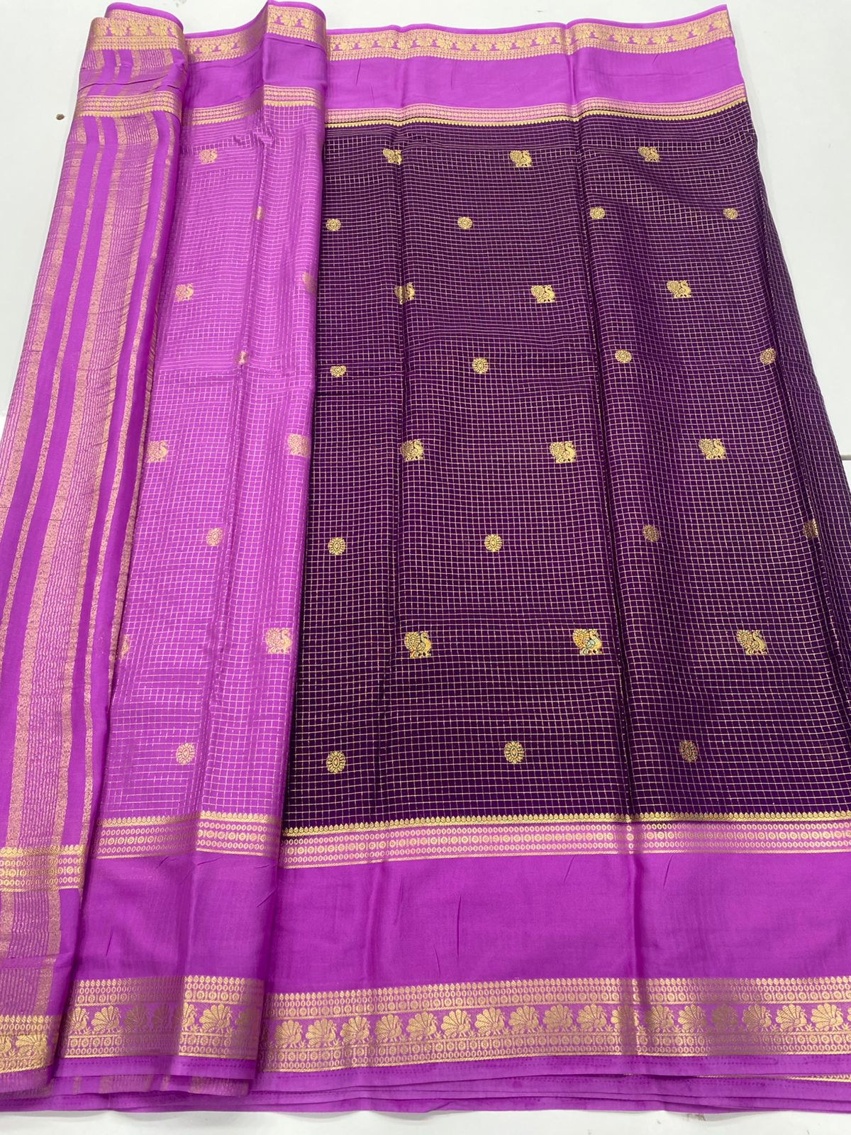 Mysore Crepe Butta Saree(3269B)