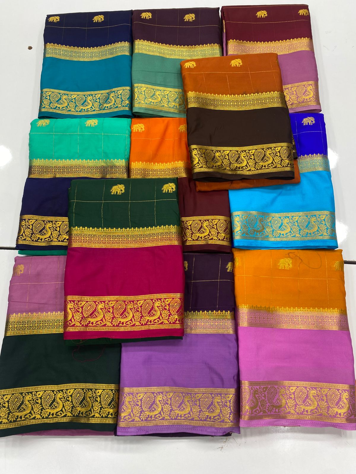 Mysore Crepe Butta Saree ( 3269H-R17 )