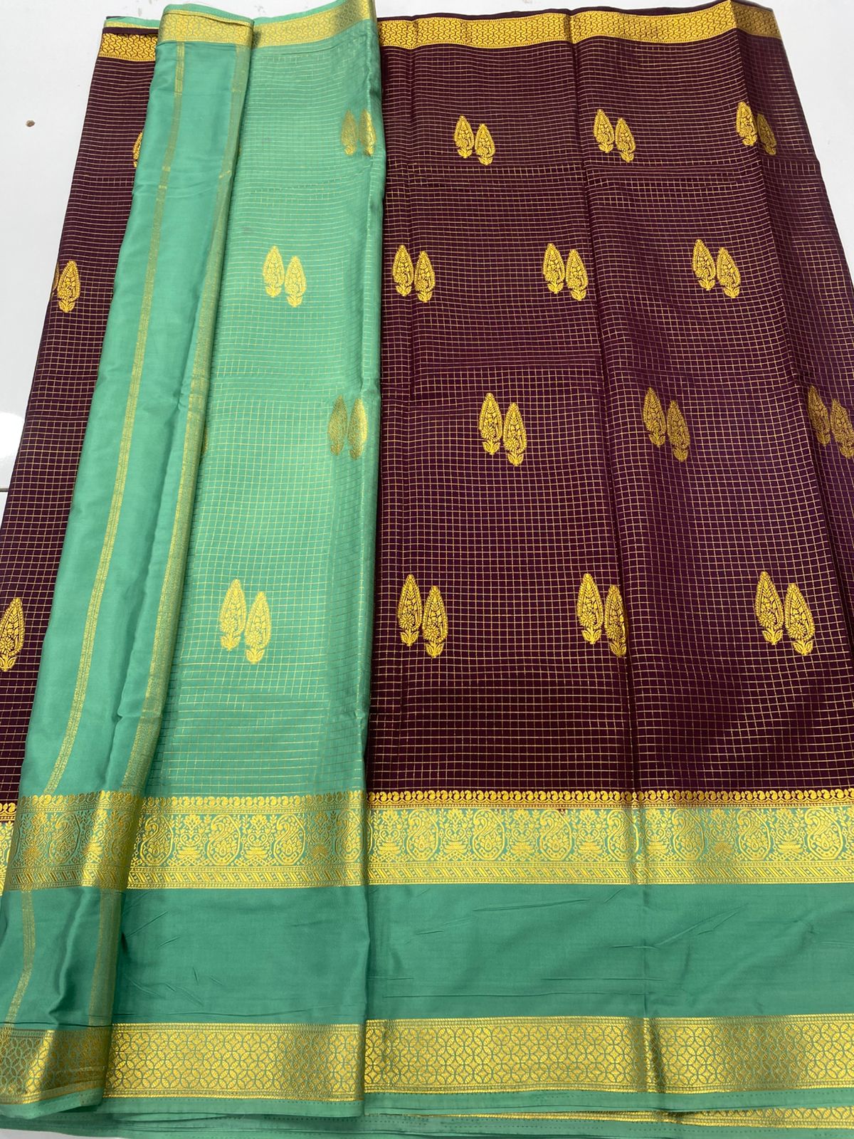 Mysore Crepe Butta Saree ( 3269F-R18 )