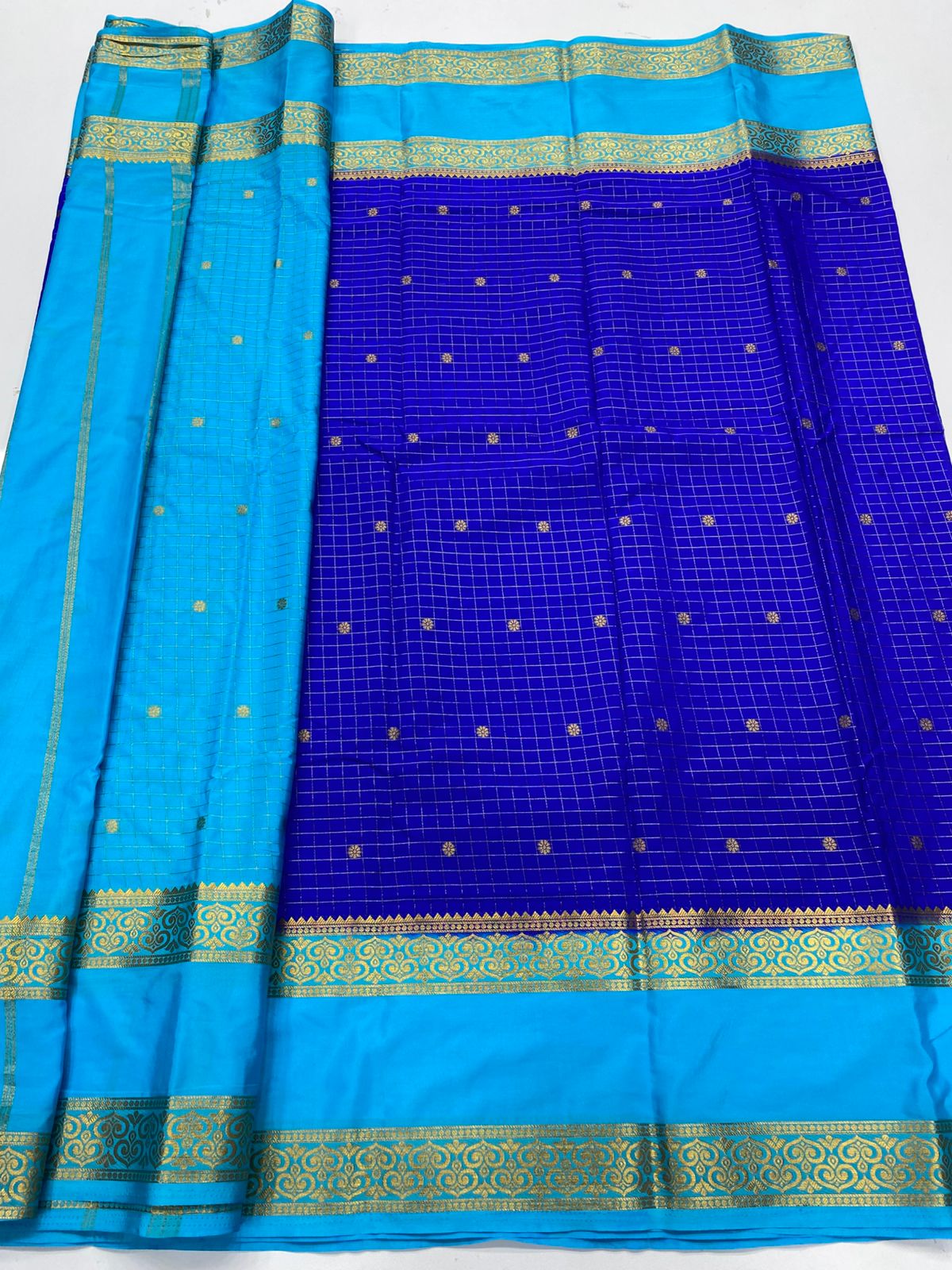 Mysore Crepe Butta Saree ( 3269G-R17 )