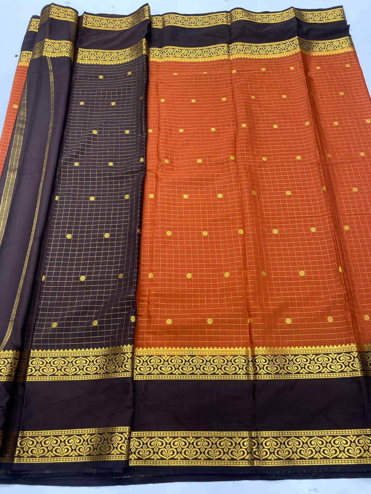 Mysore Crepe Butta Saree ( 3269G-R17 )