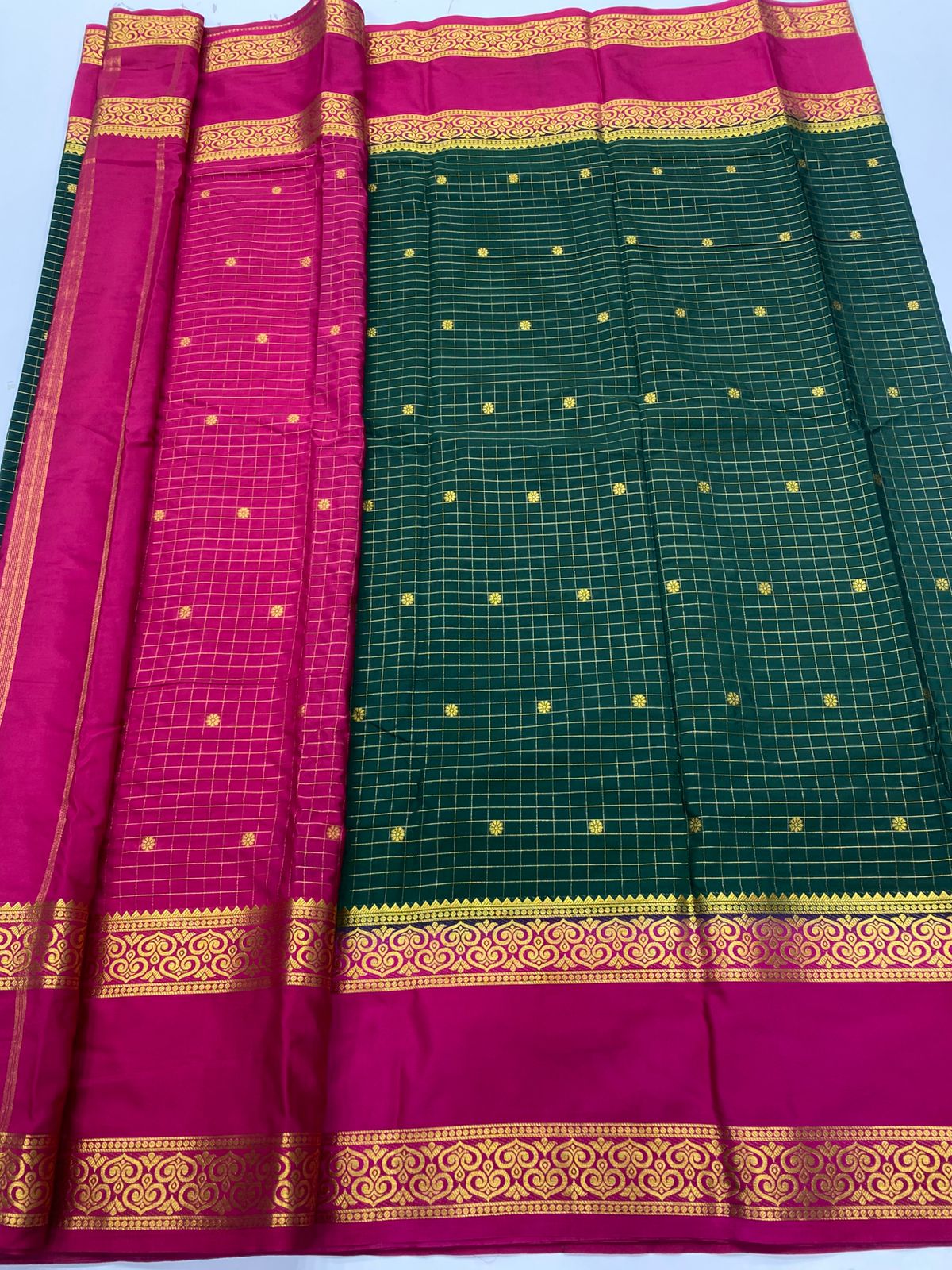 Mysore Crepe Butta Saree ( 3269G-R17 )