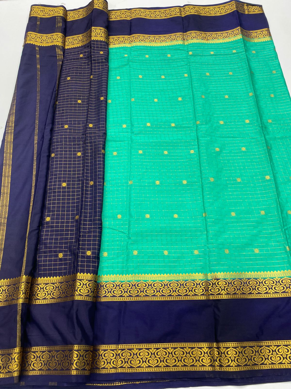 Mysore Crepe Butta Saree ( 3269G-R17 )